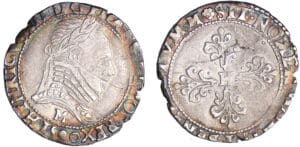 Henri III (1574-1589) - Demi-franc au col plat - 1590 M (Toulouse)