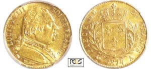 Louis XVIII (1815-1824) - 20 francs au buste habillé 1814 A (Paris)