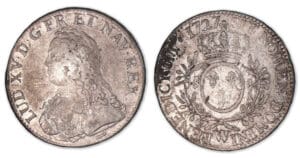 Louis XV - Ecu aux branches d'olivier 1727 W (Lille).