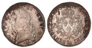 Louis XV - Ecu au bandeau 1756 vache (Pau).