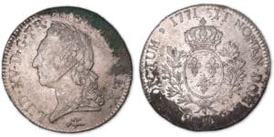 Louis XV - Ecu à la vieille tête 1771 D (Lyon).