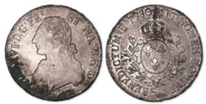 Louis XVI - Ecu aux branches d'olivier 1780 vache (Pau).