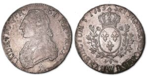 Louis XVI - Ecu aux branches d'olivier 1783 W (Lille).