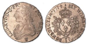 Louis XVI - Ecu aux branches d'olivier 1784 I (Limoges).