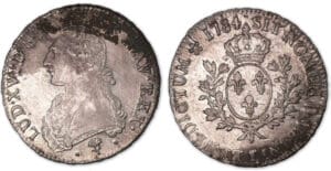 Louis XVI - Ecu aux branches d'olivier 1784 L (Bayonne).