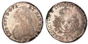 Louis XVI - Ecu aux branches d'olivier 1785 L (Bayonne).