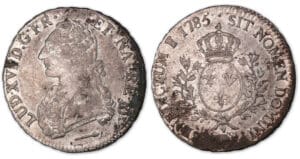 Louis XVI - Ecu aux branches d'olivier 1785 vache (Pau).
