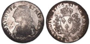 Louis XVI - Ecu aux branches d'olivier 1786 Q ( Perpignan).