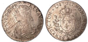 Louis XVI - Ecu aux branches d'olivier 1787 R (Orléans).