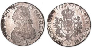 Louis XVI - Ecu aux branches d'olivier 1790 D (Lyon).