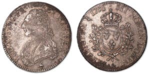 Louis XVI - Ecu aux branches d'olivier 1791 A (Paris).
