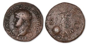 Néron - Dupondius (65, Rome) Victoire.