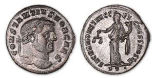 Constance Chlore - Follis (300/3, Ticinum) La Monnaie.