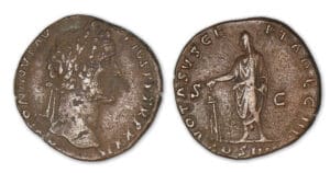 Antonin le Pieux - Sesterce (158/9, Rome) Antonin sacrifiant.