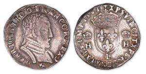Charles IX - Teston 2e type 1562 (Bayonne) (au nom d'Henri II).
