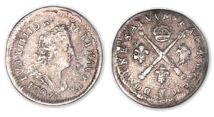 Louis XIV - 5 sols aux insignes 170 (1) Y (Bourges).