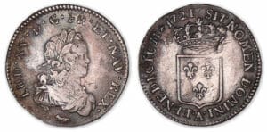 Louis XV - Tiers d'écu de France 1721 A (Paris) flan neuf.