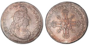 Louis XIV - Ecu 8 L 2e type 1705 D (Lyon).