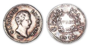 1/4 franc Bonaparte Premier Consul An 12 H (La Rochelle).