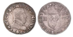 Dombes - Henri II de Montpensier Teston 1604 (Trévoux).