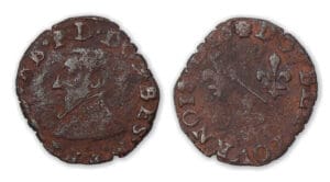 Dombes - François II de Montpensier - Double tournois 1586 (Trévoux).