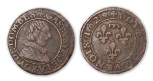 Dombes - Gaston d'Orléans Double tournois 1629 (Trévoux).