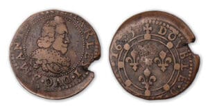 Champagne - Charles de Gonzague - Double tournois 1635.