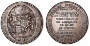 Monneron de 5 sols 1792 AN III frappe médaille.