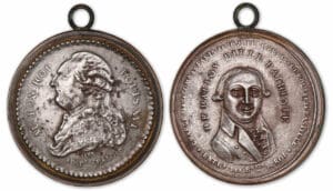 Médaille de PALOY inédite coin W15 / W36 fer cerclé de cuivre.