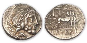 RUBRIA - Denier 87 av. J.-C.