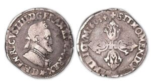 Henri IV - Demi-franc 1603 D (Lyon).