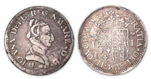 Navarre - Jeanne d'Albret - Teston 1565 (Pau).