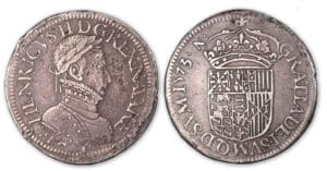 Navarre - Henri III de Navarre, II de Béarn Teston 1573 (Pau).