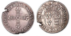 Henri IV - Quart d'écu du Béarn 1606 (Pau).