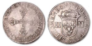 Louis XIV - Quart d'écu 1643 C (Saint-Lô).