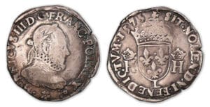 Henri III - Teston 3e type 1575 L (Bayonne).