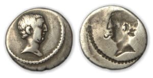 LIVINEIA - Denier 42 av. J.-C. Frappe incuse