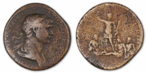Trajan - Sesterce (116, Rome) Tibre.