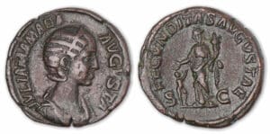 Julia Mamée - Sesterce (228, Rome) La Fécondité.