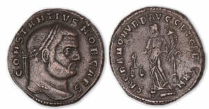 Constance Chlore - Follis (300/3, Rome) La Monnaie.