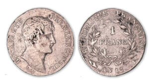 1 franc Bonaparte Premier Consul An 12 I (Limoges).