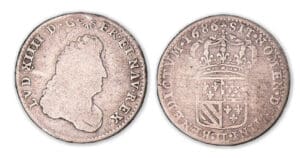Louis XIV - Huitième d'écu de Flandre 1686 LL (Lille).