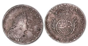 Louis XIV - Demi-écu de Flandre aux Palmes 1695 W (Lille).