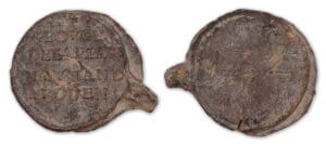 Normandie - Plomb de marchant 17e-18e siècle.