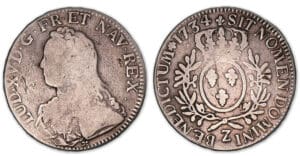 Louis XV - Ecu aux branches d'olivier 1734 Z (Grenoble).