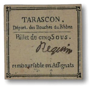 Billet de confiance - Tarascon (Bouches-du-Rhône) - 5 sous