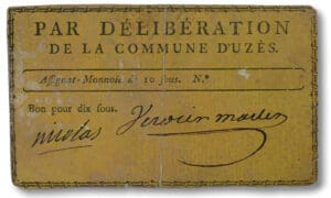 Billet de confiance - Uzes (Gard) - bon pour 10 sous