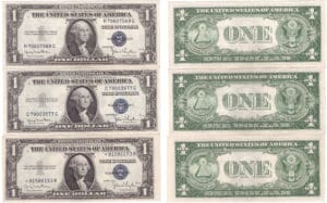 Etats-Unis - Bank Note - Silver Certificates - 1 dollar serie 1935 D (lot de 3 billets)