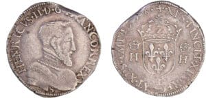 Henri II (1547-1559) - Teston à la tête nue - 5ème type - 1556 L (Bayonne)