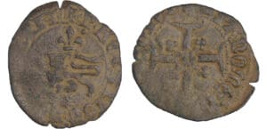 Henry V de Lancastre (1415-1422) - Double tournois Niquet dit Léopard - Rouen (30 novembre 1421)